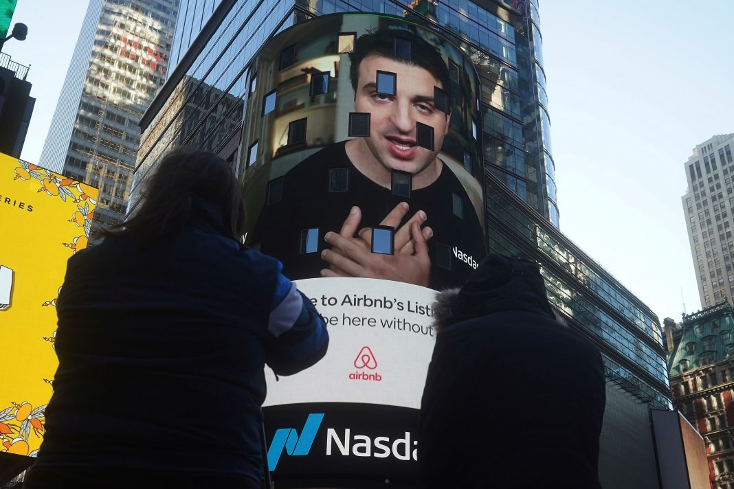 ABNB starts trading on the Nasdaq
